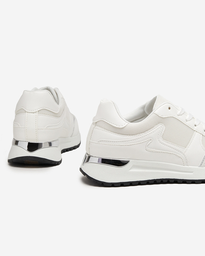 OUTLET Pastelové dámské bílé sportovní boty značky Delani - Footwear