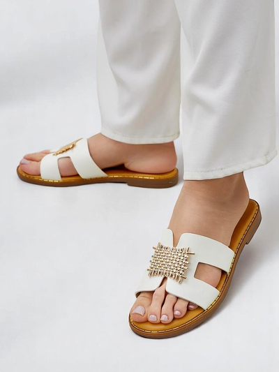 Royalfashion жіночі шльопанці з декором Crattes