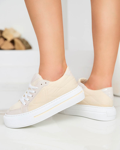 Béžové dámské sportovní tenisky Smaqo - Obuv