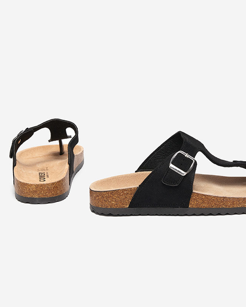 Чорні жіночі шльопанці Sodifo