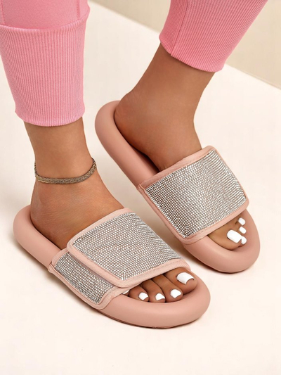 Royalfashion Dámské pantofle na ploché podrážce Sparkle Step