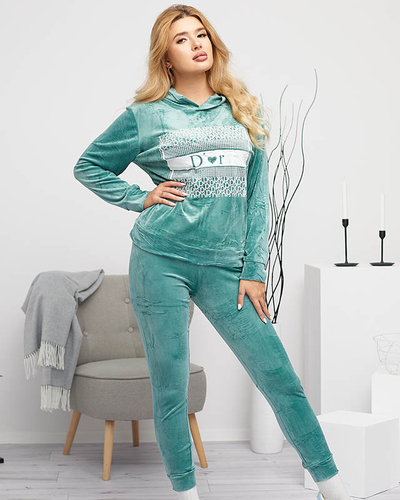 Жіночий спортивний костюм із зеленим принтом - Одяг