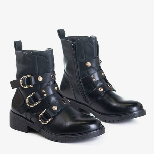 Жіночі чорні сумки із золотими пряжками Sytielia - Взуття