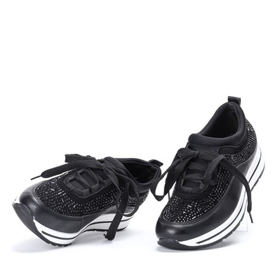 Czarne buty sportowe z cyrkoniami Austen - Obuwie