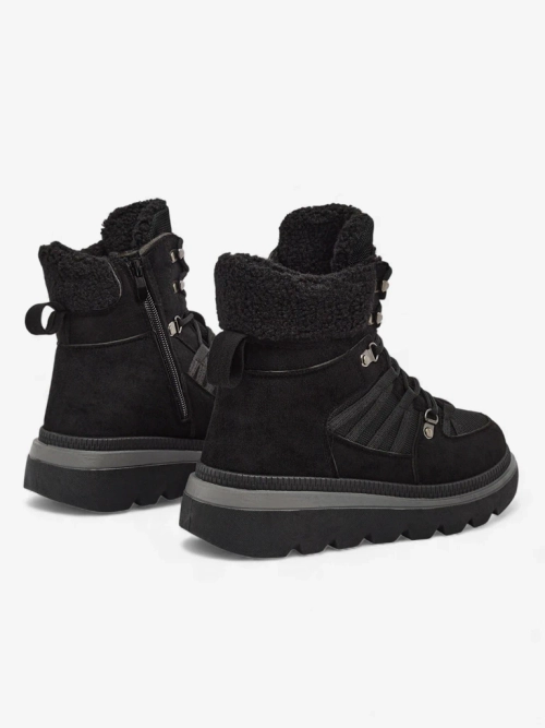 Botki Damskie Aurora Czarne Skórzane Eleganckie na Jesień