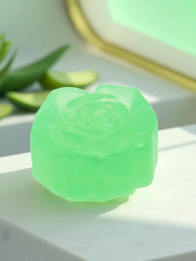 Royalfashion Glycerinové mýdlo ve tvaru květiny Aloe
