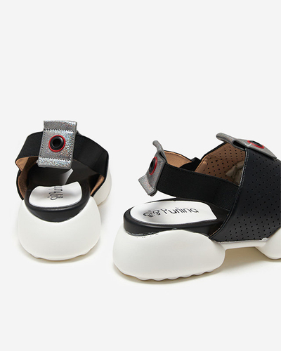 Чорні жіночі сандалі з екошкіри Pueshi - взуття