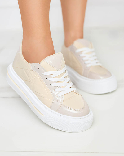 Béžové dámské sportovní tenisky Smaqo - Obuv