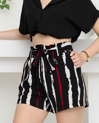 Dámské šortky s tmavě modrými pruhy - Oblečení