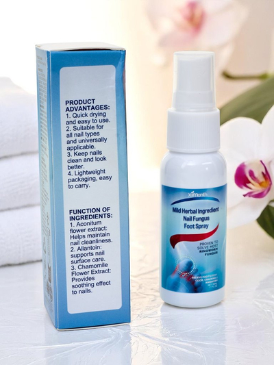 Sprej zmírňující příznaky mykózy nohou a nehtů