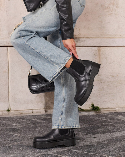 Royalfashion Dámské kožené boty Movitas eko