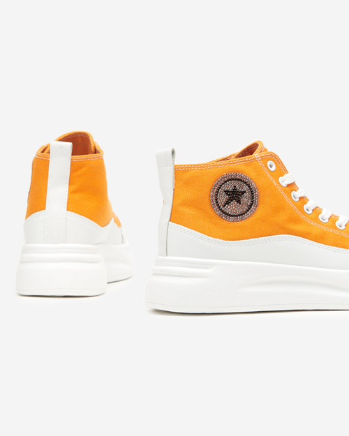 Жіночі високі кеди гірчичного кольору Shistar