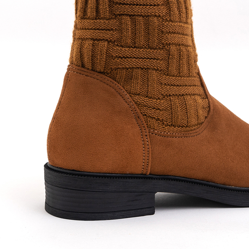 Коричневі жіночі черевики з еластичною халявою Asencion