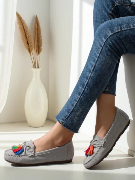 Royalfashion dámské mokasíny z ekologické semišové kůže Zimmid