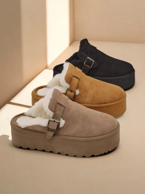 Королівська мода Короткі чоботи без каблуків для жінок Поктес