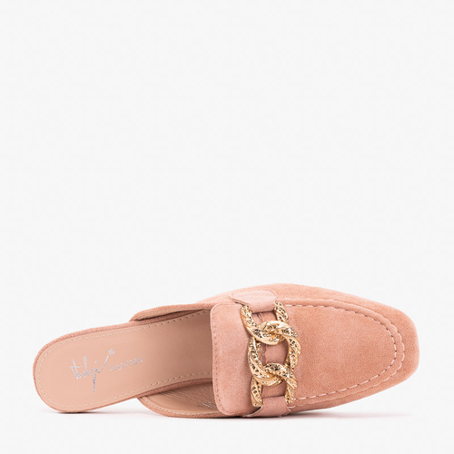 Рожеві тапочки а'ля мокасини Gabbu- Туфлі