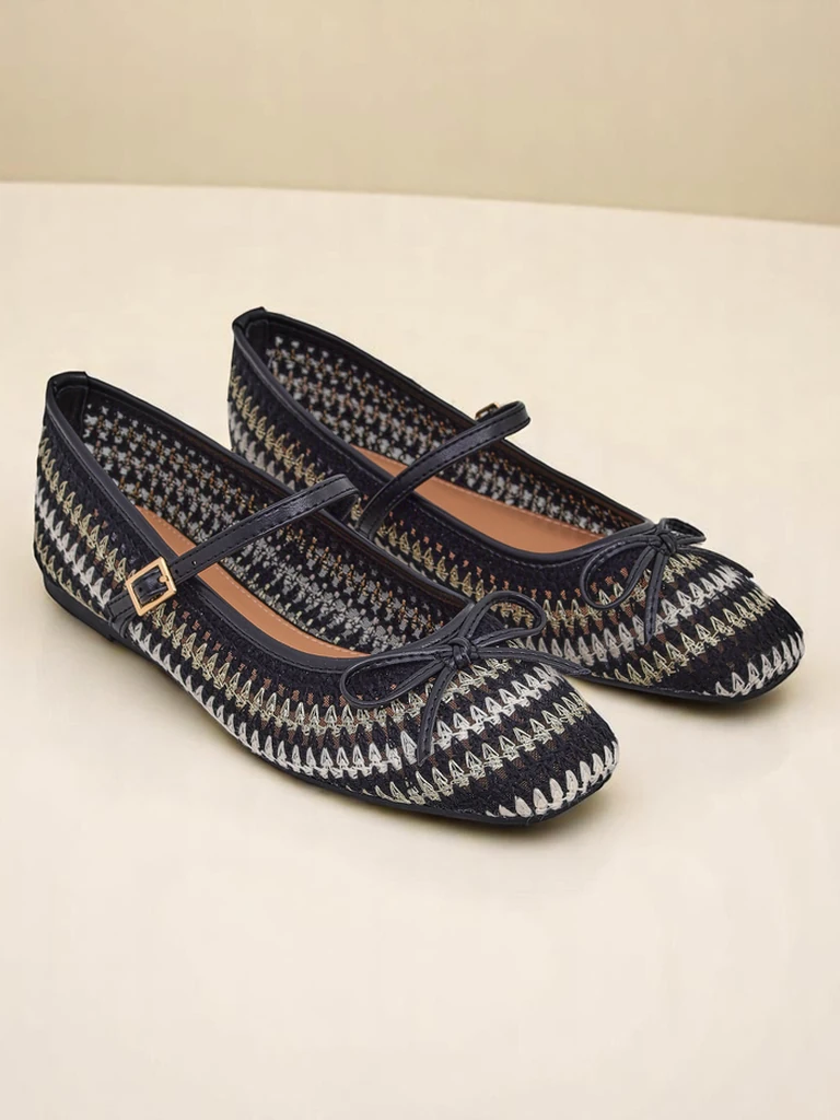 Royalfashion dámské baleríny z tkaniny s páskem Vanot