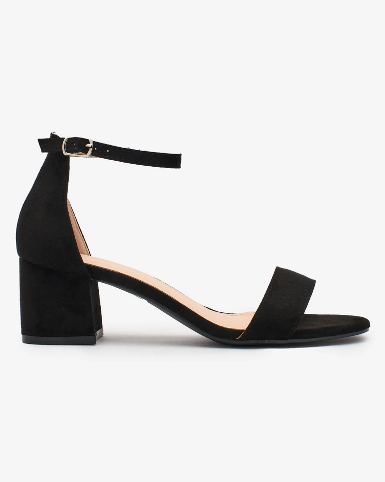 Royalfashion Černé dámské sandály na nízkém jehlovém podpatku Mesteri