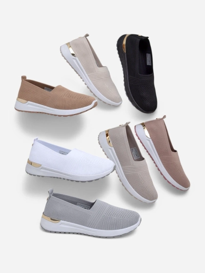 Royalfashion Dámské textilní slip-on boty Perfeti
