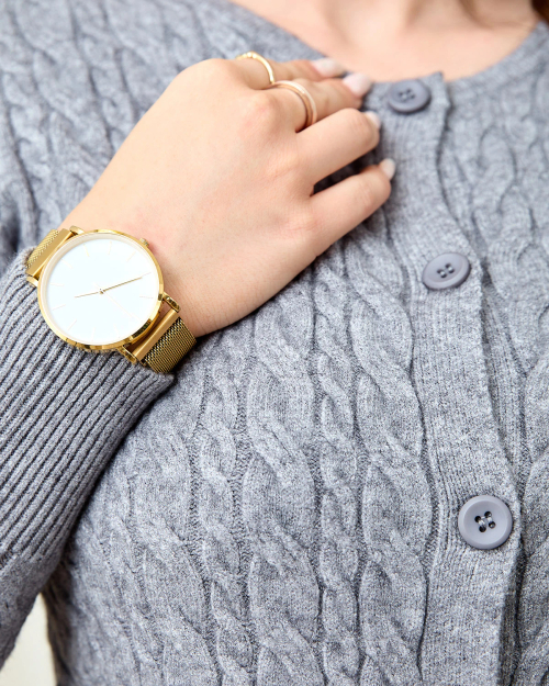 Royalfashion Сірий жіночий светр-кардиган в клітинку