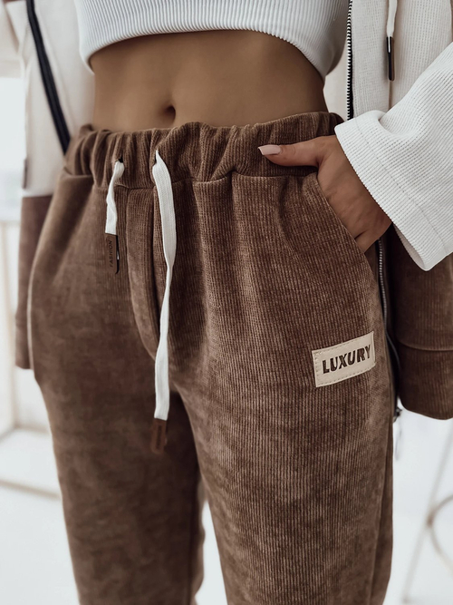 Жіночий спортивний комплект Royalfashion в коричневу смужку