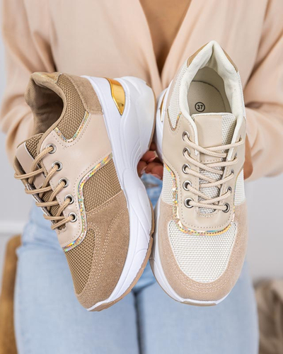 Hnědé sportovní boty tenisky Mariuopo - Obuv