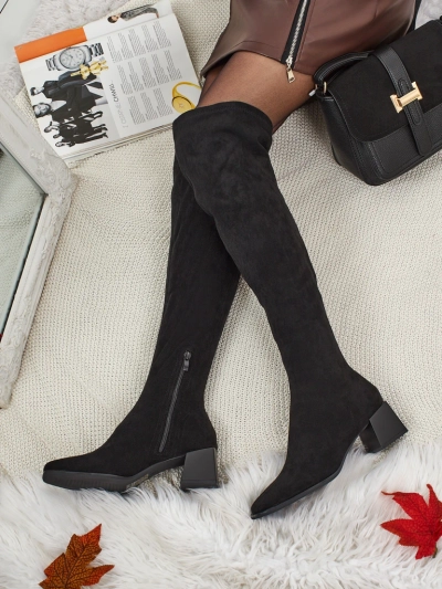 Dámské kozačky nad koleno eko semišové Dovrisse