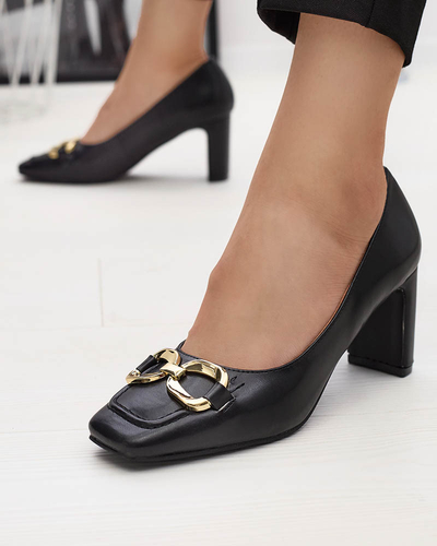 Чорні жіночі туфлі-мокасини Cancoro- Footwear