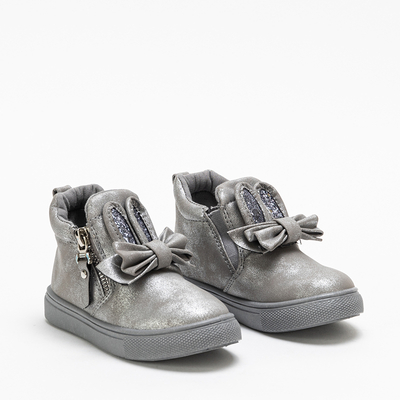 Сіре дитяче взуття з оздобленням Ysis