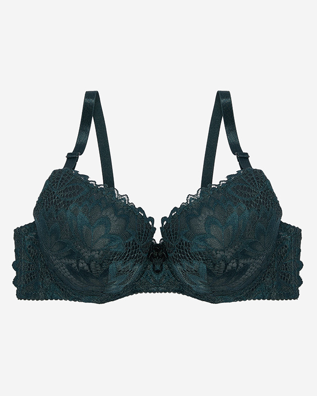 Dámská vyztužená podprsenka v tmavě zelené barvě- Spodní prádlo