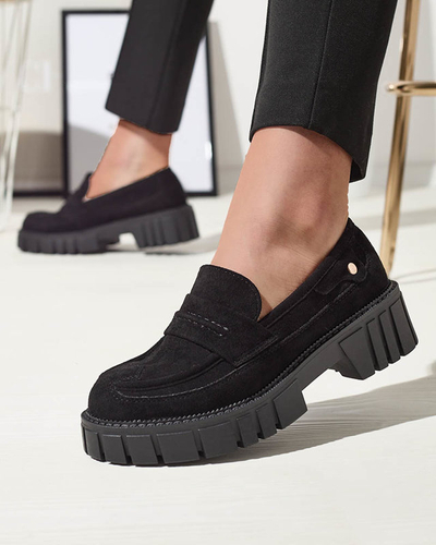 Чорні мокасини з екозамші Siherta- Footwear