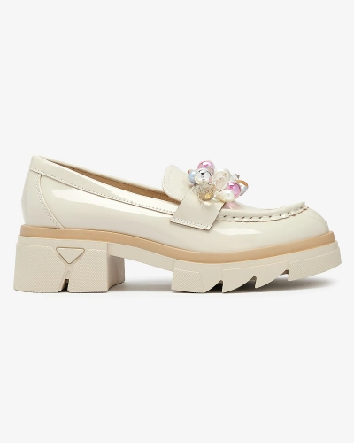 Лаковані бежеві мокасини для жінок Geloppa- Footwear