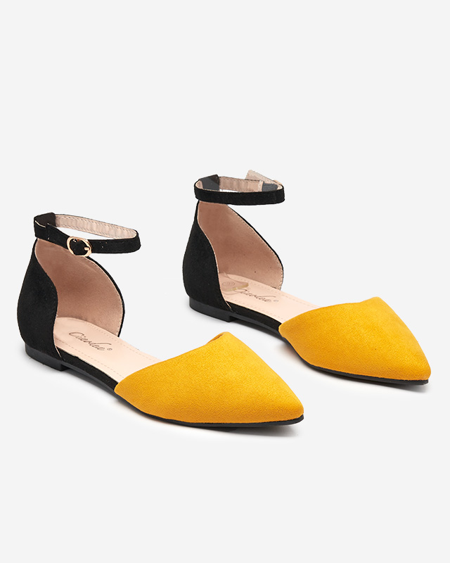 Černožluté dámské baleríny střihu Zefosi- Boty
