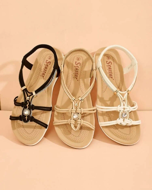 Royalfashion Жіночі босоніжки з цирконію Solin