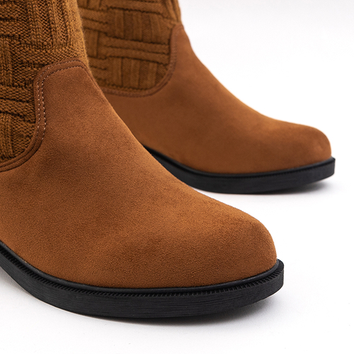 Коричневі жіночі черевики з еластичною халявою Asencion