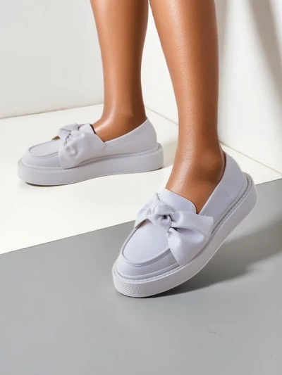 Royalfashion Elegantní dámské mokasíny s mašlí Ortto