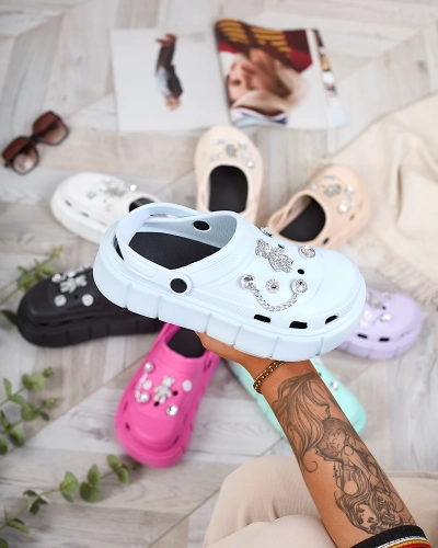 Royalfashion Modré dámské gumové žabky Kooranza