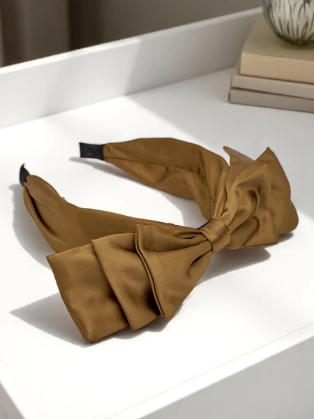 Royalfashion Saténová čelenka s mašlí Celine