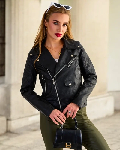 Жіноча куртка Ramones з екошкіри Royalfashion