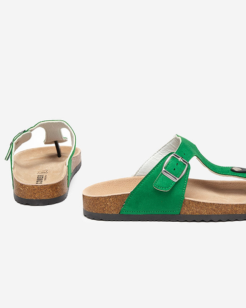 Зелені жіночі шльопанці Sodifo