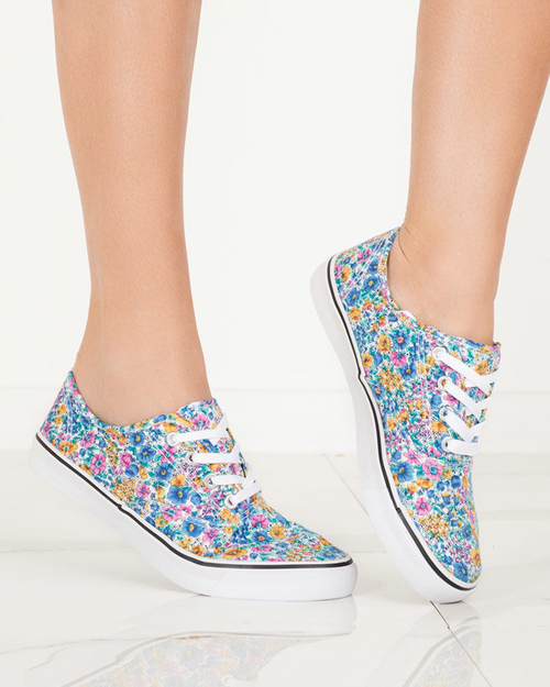 OUTLET Жіночі сині кросівки з квітами Sertoli - Взуття