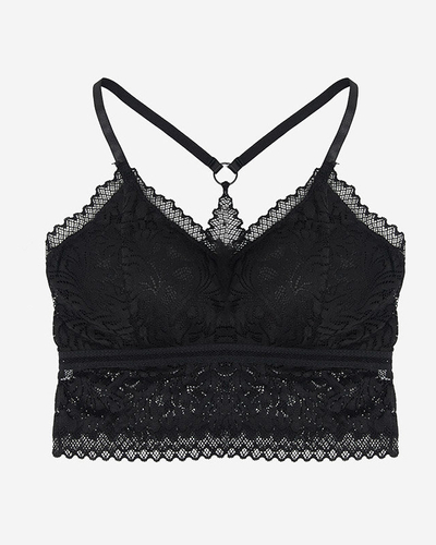 Жіночий мереживний бюстгальтер чорного кольору - Нижня білизна