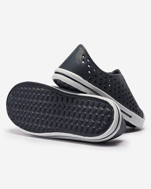 Темно-сині ажурні дитячі гумові кеди Jiteri - Взуття