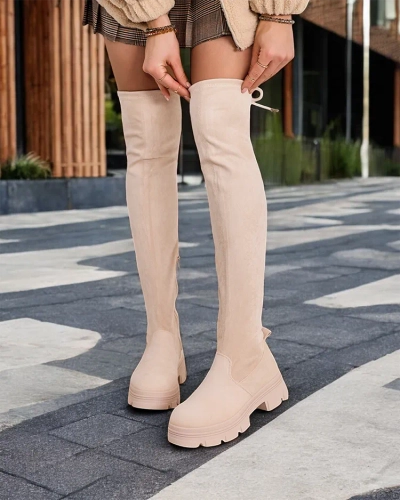 Dámské slip-on nadkolenky boty Royalfashion Aniaf