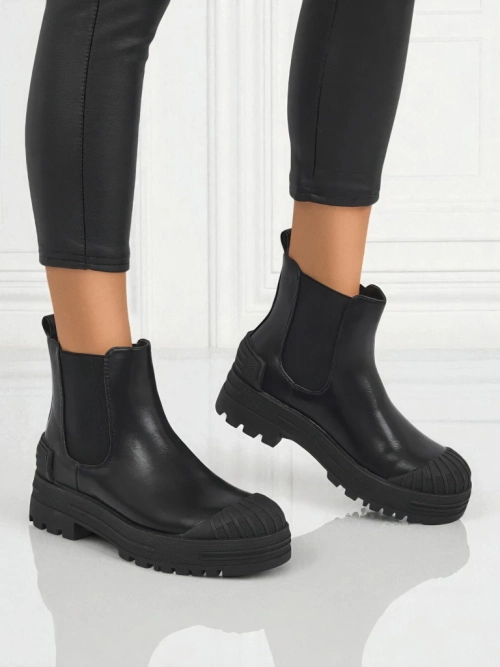 Ботильйони на платформі зі штучної шкіри Amber Veil