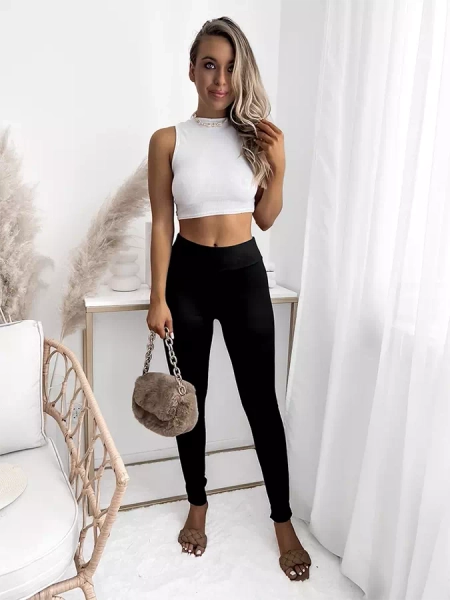 Zateplené černé dámské legíny- Oblečení