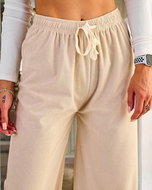 Жіночі широкі ребристі штани Royalfashion