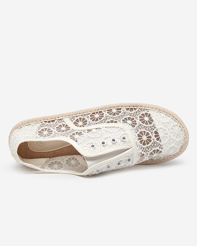 Dámské bílé krajkové tenisky Herinka - obuv