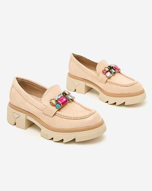 Мокасини Royalfashion з різнокольоровим камінням Sariner