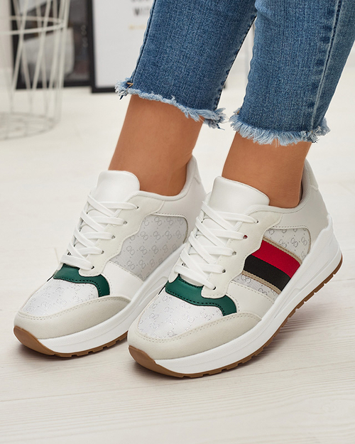 Жіночі білі спортивні кросівки на шнурівці Amnerri- Footwear